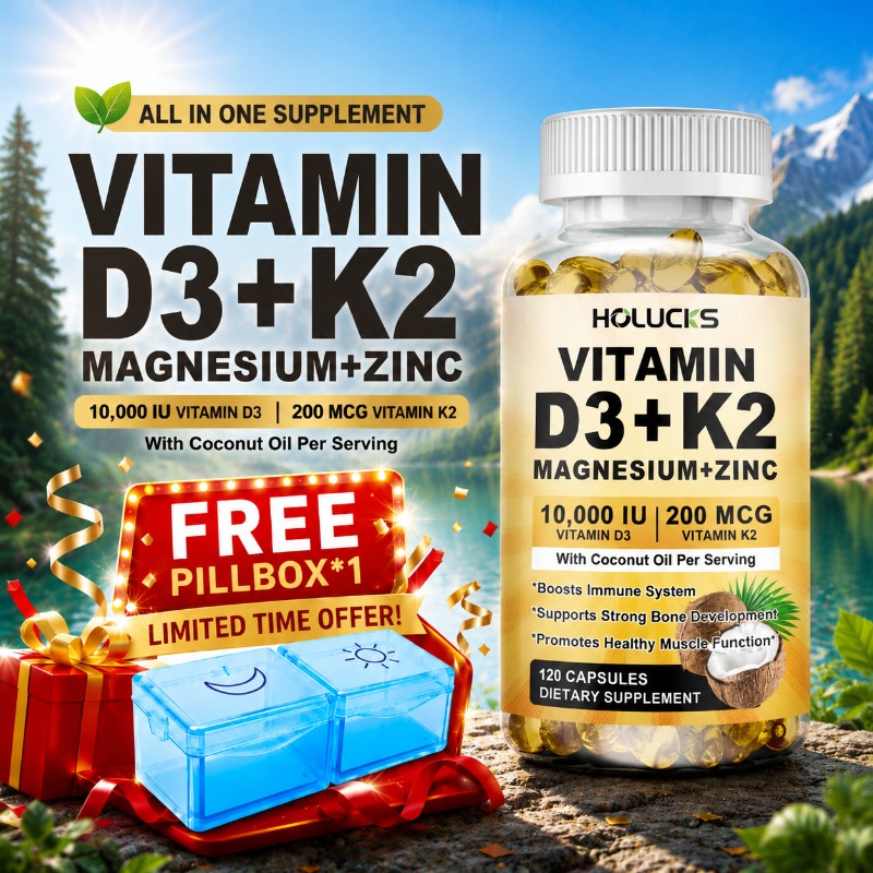 Vitamin D3 K2 Drop - Integratore vitaminico 4 in 1, con
