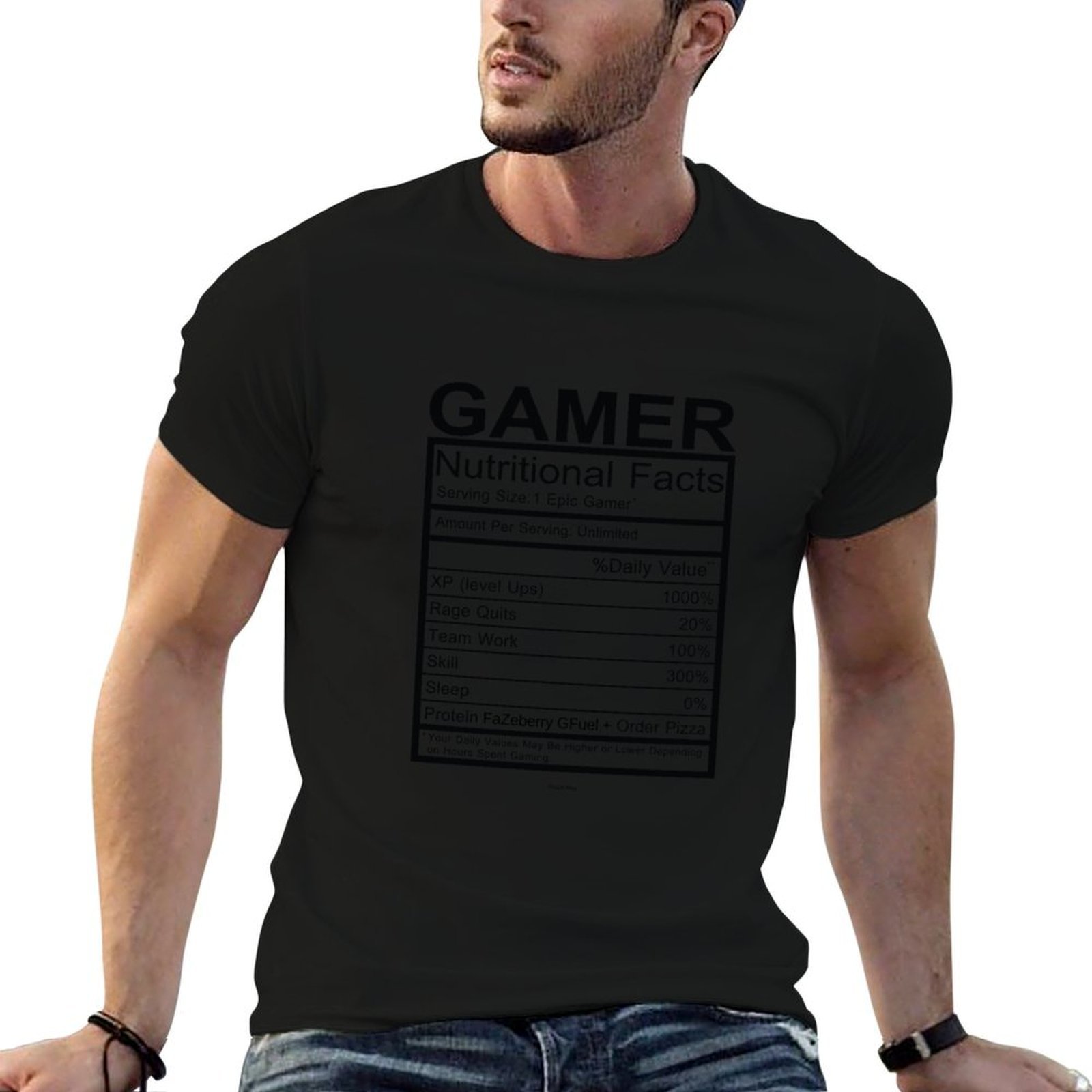 Nutrition Fitness - T-shirt con grafico delle informazioni nutrizionali