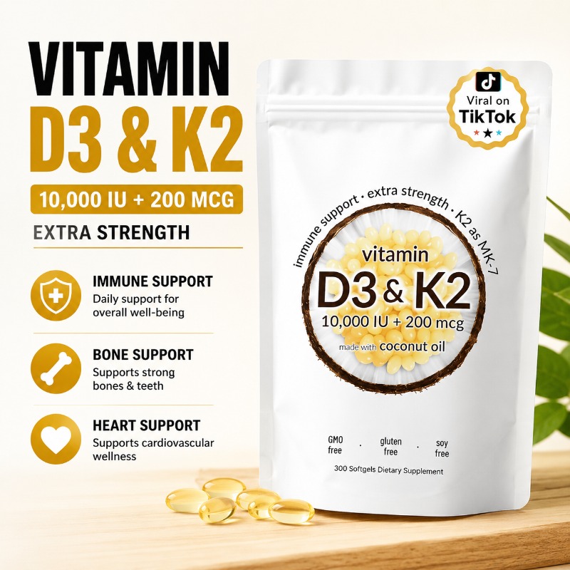 Vitamina D3 10000 UI + K2 MK-7 - Vitamin D3 K2 Drop recensione e prezzo