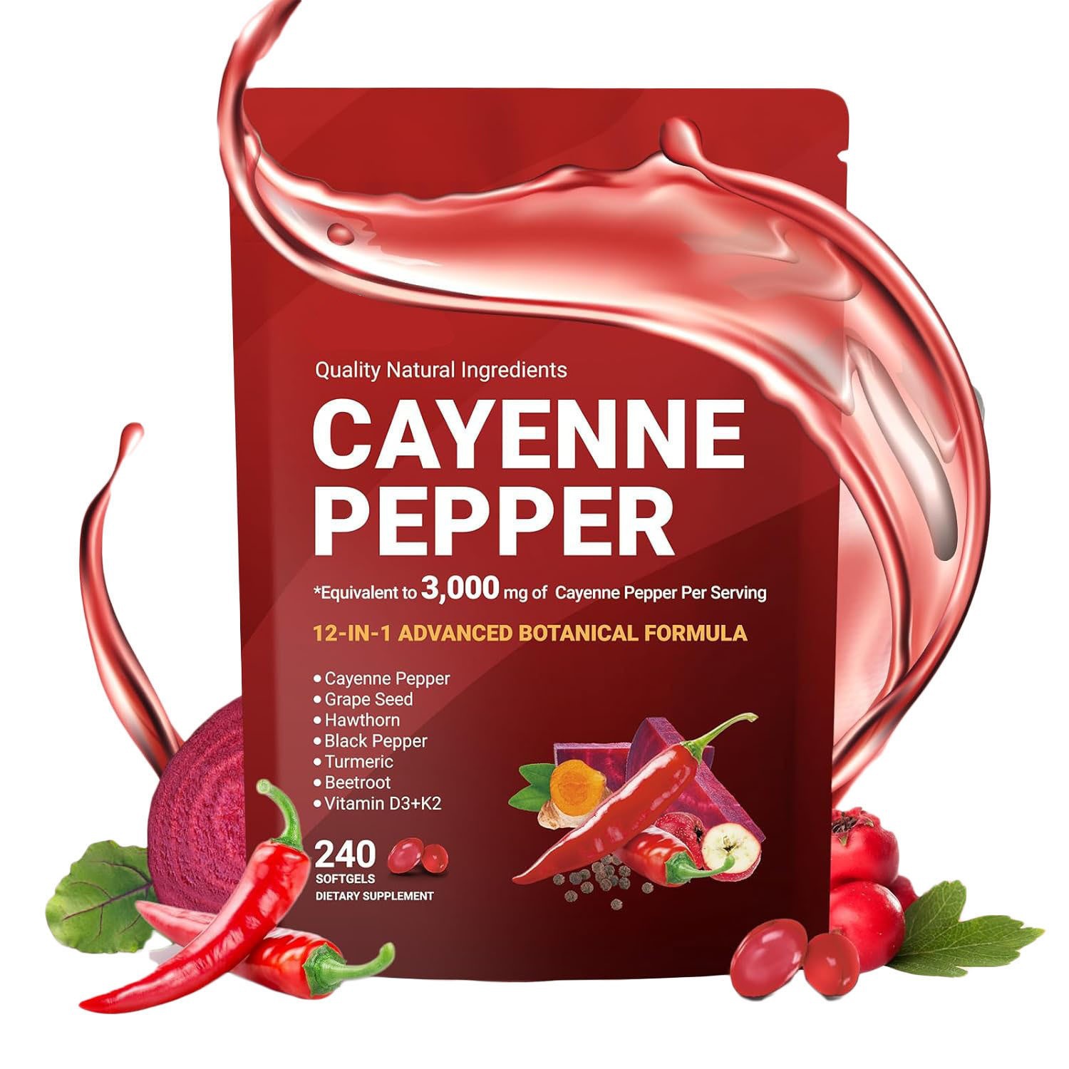 240 Capsule di Peperoncino Cay - Vitamin D3 K2 Drop recensione e prezzo